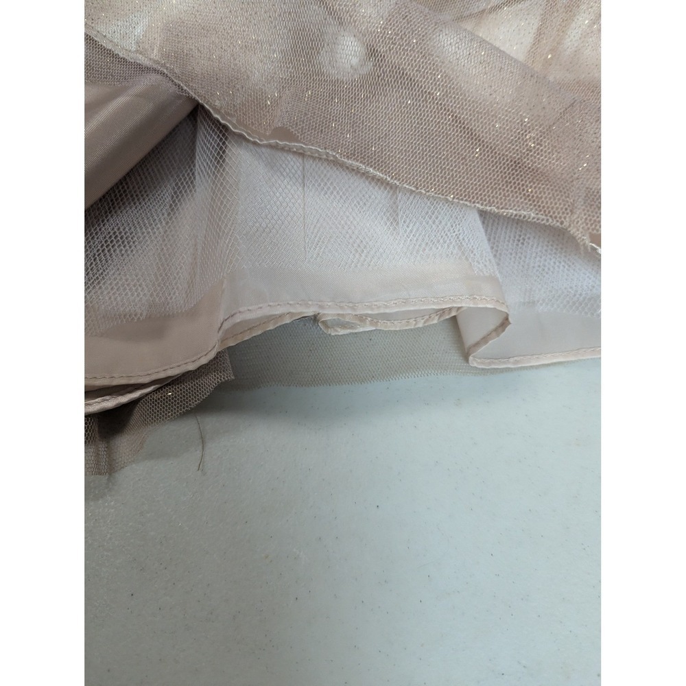 Morgan & Co Formal Gown Dress 5/6 Pink Gold Lace Tulle Satin Maxi Prom Evening - Picture 13 of 16